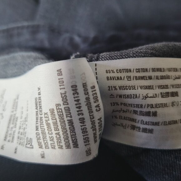 Abercrombie & Fitch Jeans Womens Size 2 Skinny Mid Rise Dark Wash Denim Pants - Picture 6 of 6